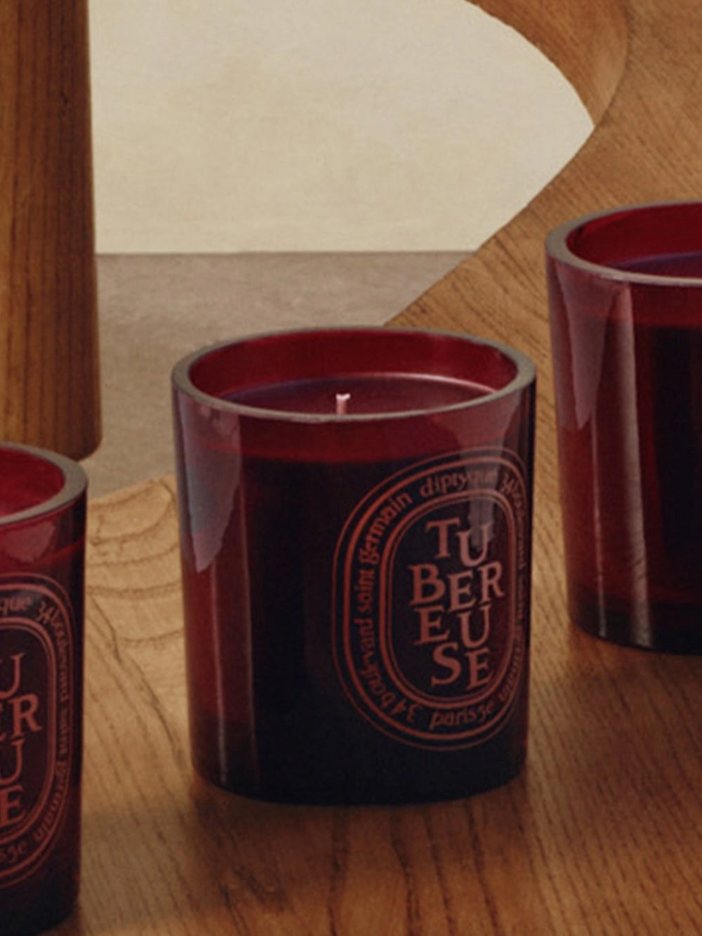 Mittelgroße Kerze Tubéreuse