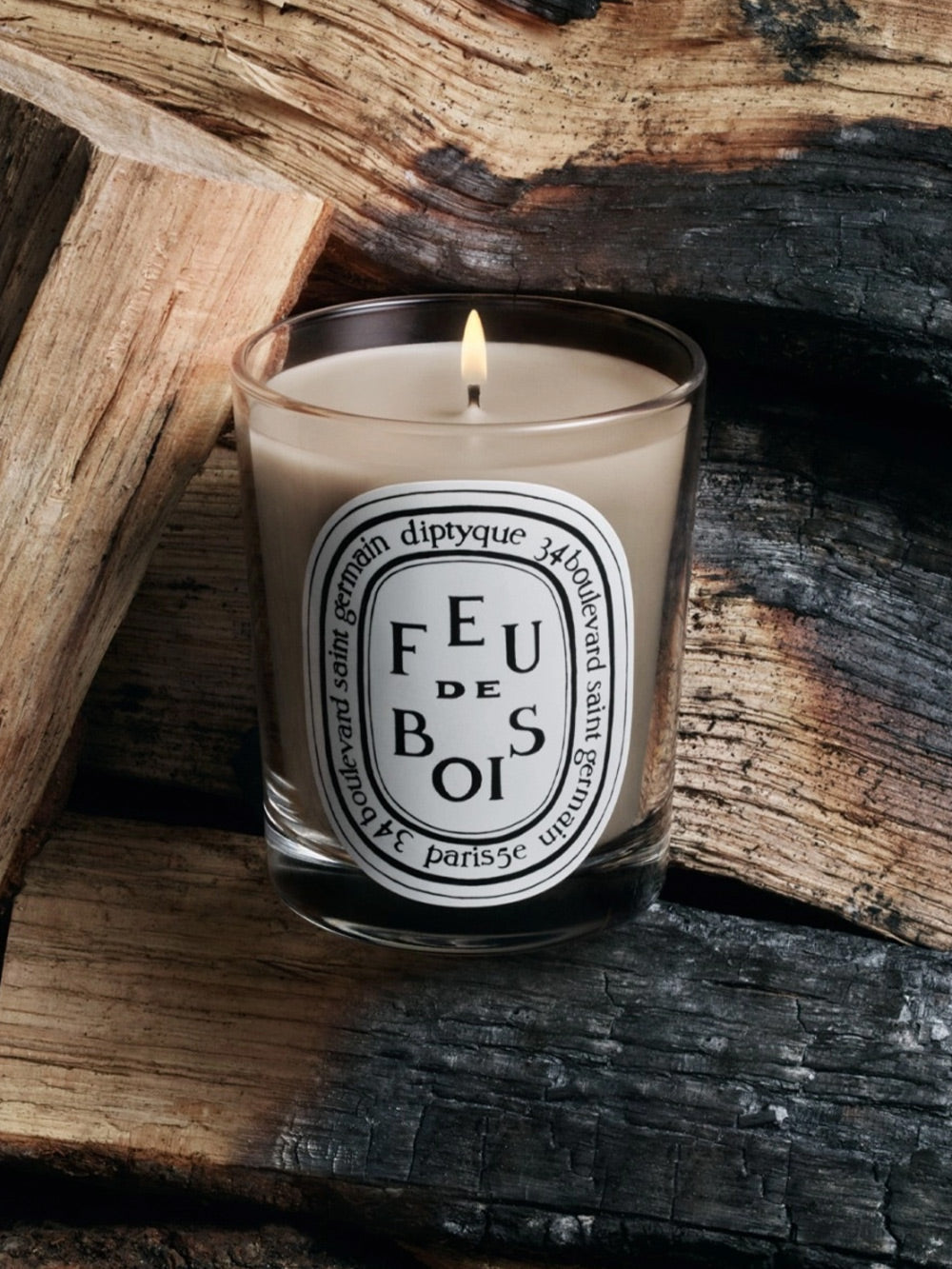 Kleine Kerze Feu de Bois