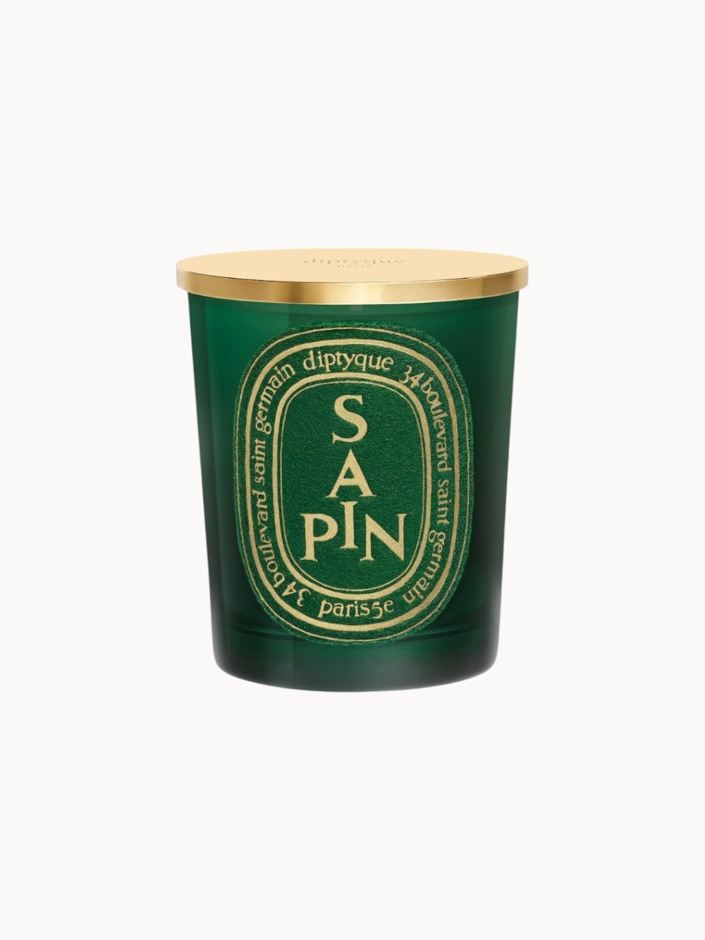 Sapin (Tanne) - Klassische Kerze mit goldenem Deckel