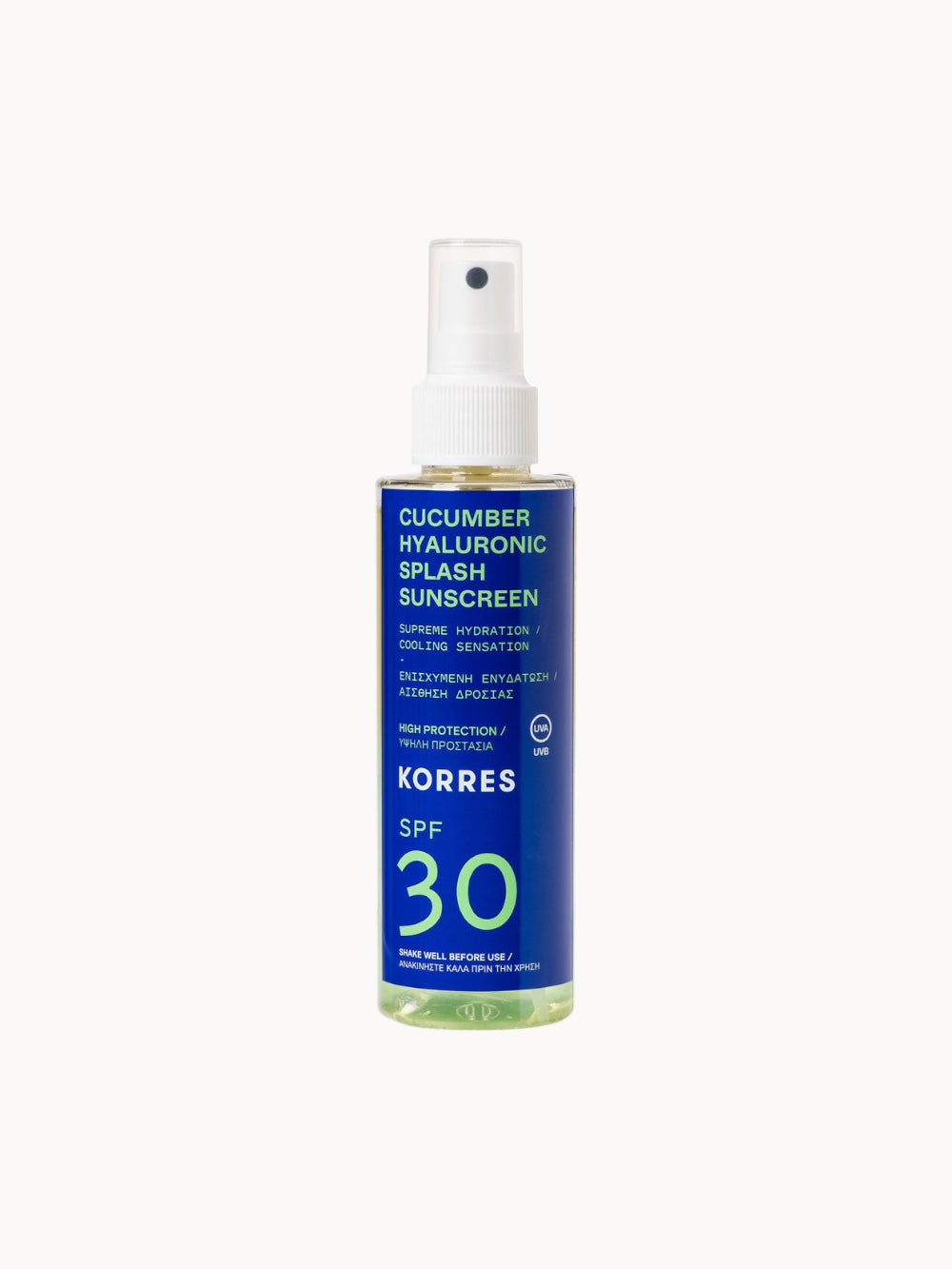 Spray de protección solar Pepino Hyaluronic Splash para rostro+cuerpo SPF30