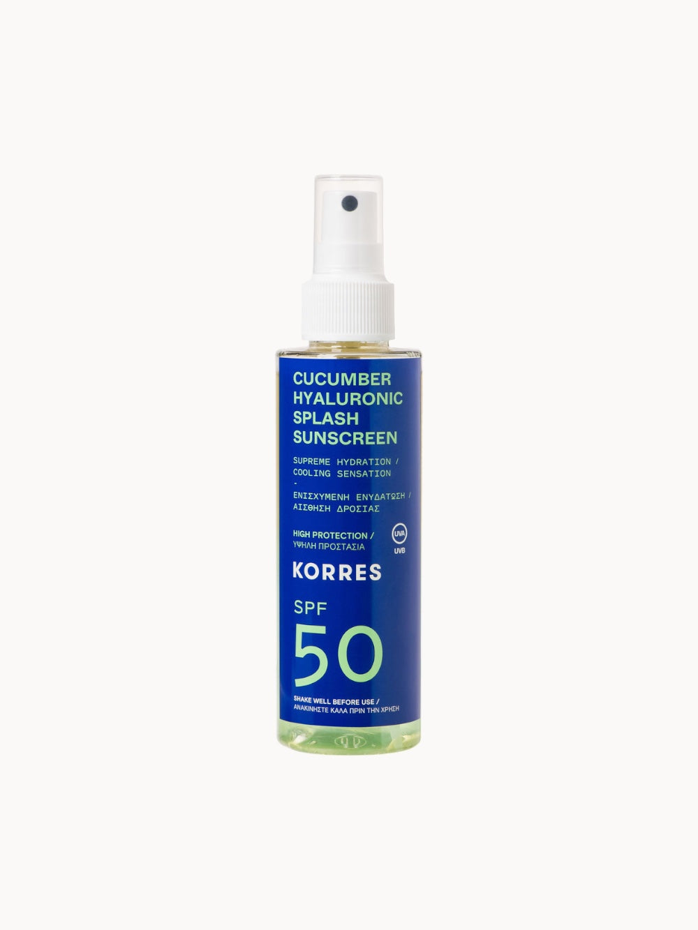 Spray protector solar Pepino Hyaluronic Splash rostro+cuerpo SPF50