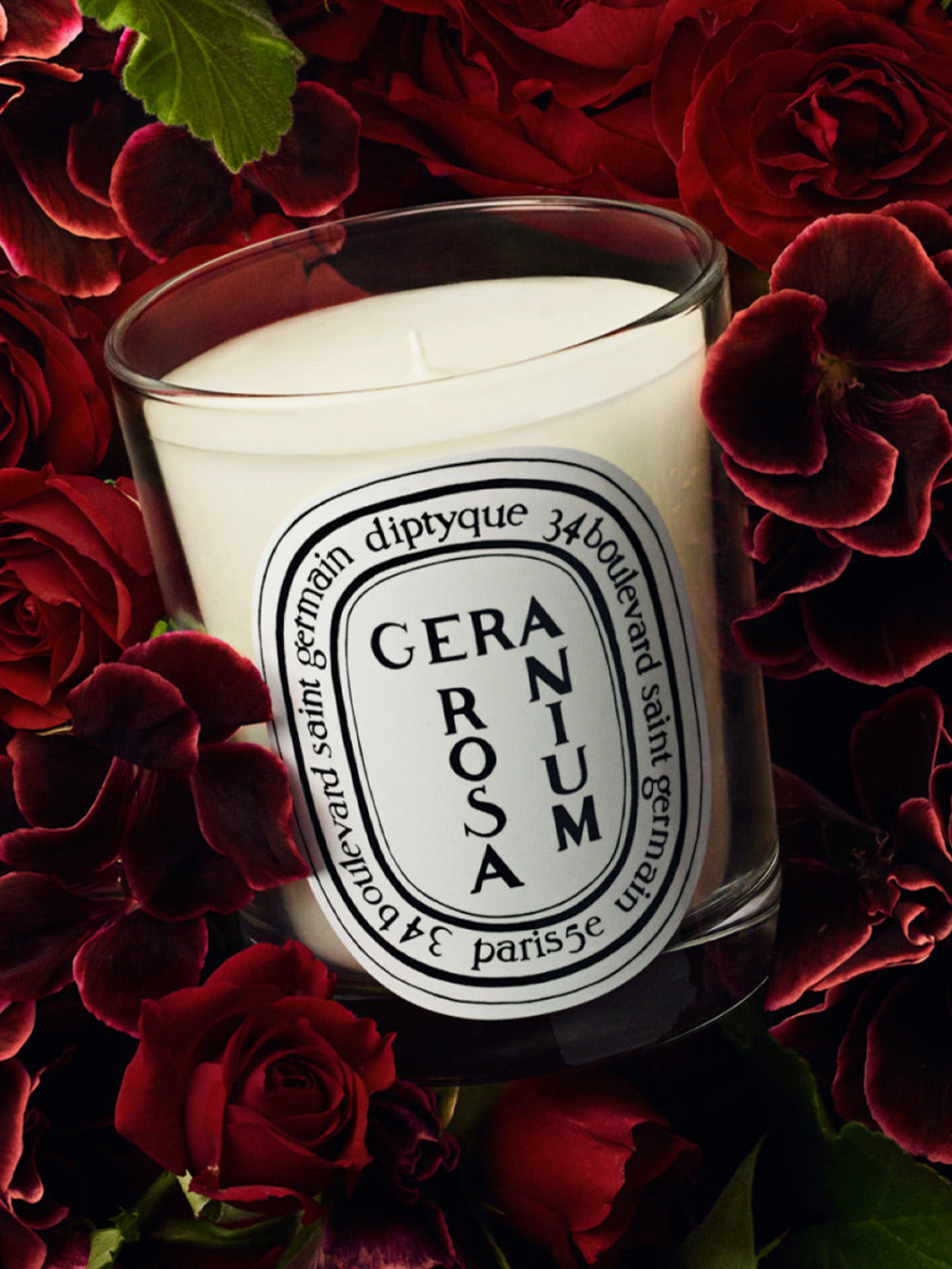 Kerze Geranium Rosa