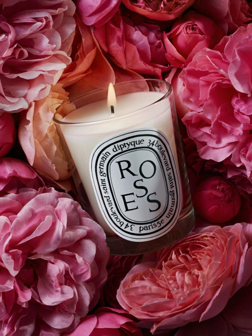 Kerze Roses