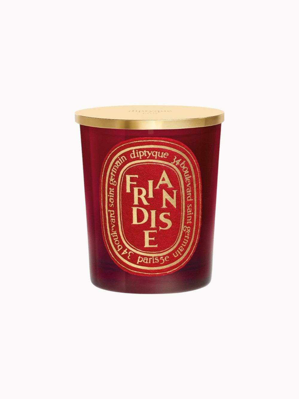 Friandise (Süßer Genuss) - Klassische Kerze mit goldenem Deckel