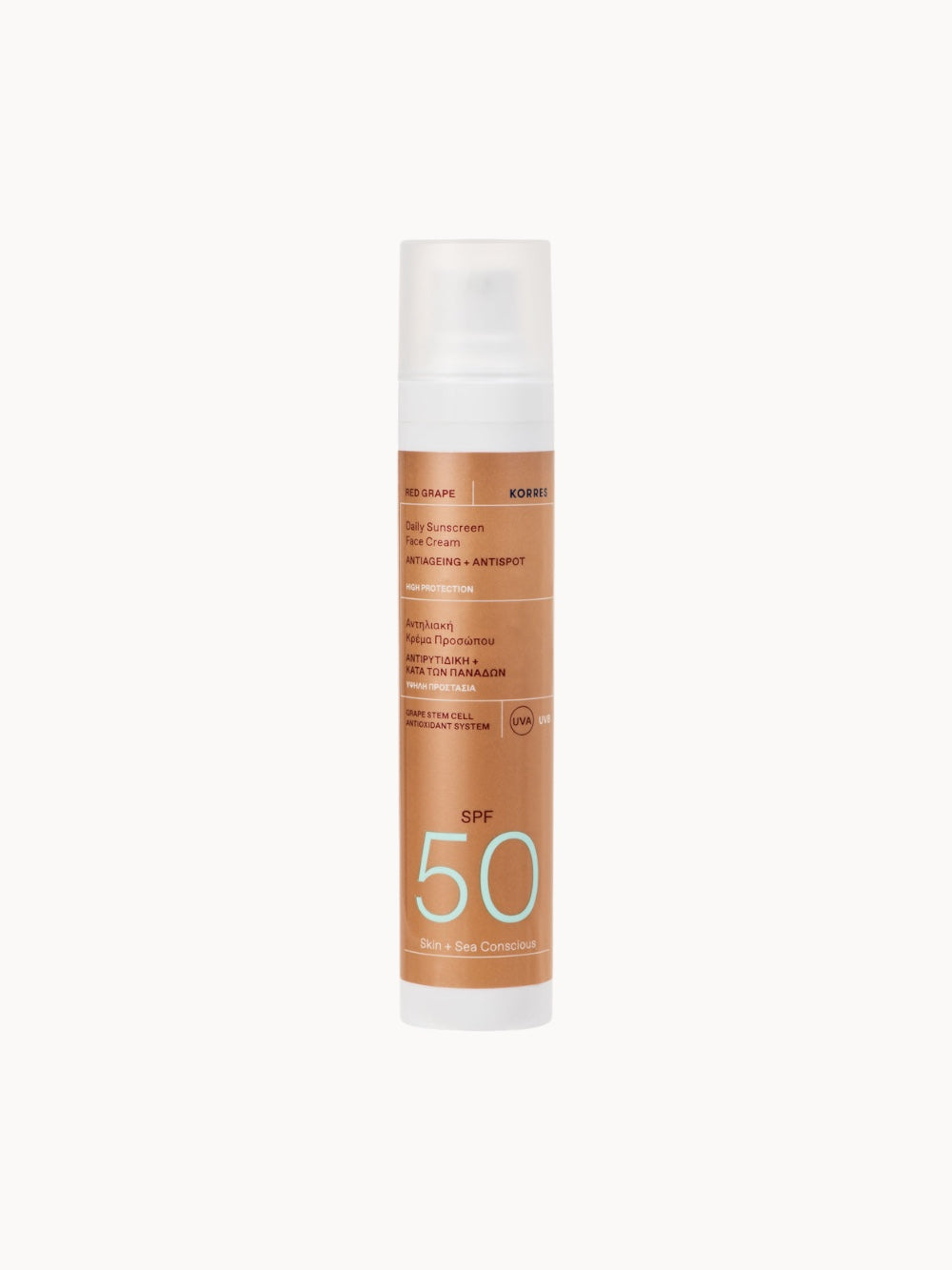 RED GRAPE crema solar para el rostro SPF50 antiedad + antiojeras