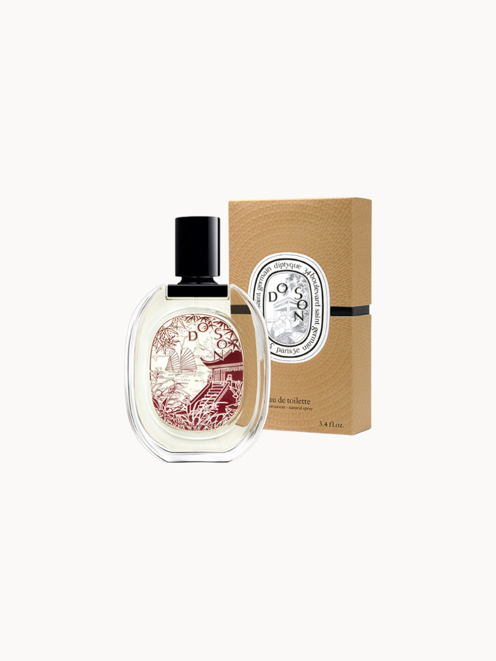 Diptyque Do Son Eau de Toilette in der limitierten Edition – 100 ml Flakon mit kunstvoller Illustration und passender Geschenkverpackung in Braun mit weißem Etikett